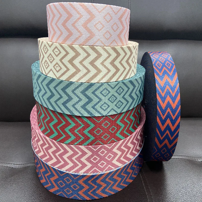 Таможня напечатала найлоновый бельтинг мульти печатным рисунком лямки ремня с фокусным расстоянием 25 мм полиэстер ремень безопасности тесьма