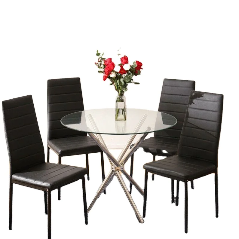 living room wooden nesting latest round glass stainless steel coffee shop table tempered and chairs set