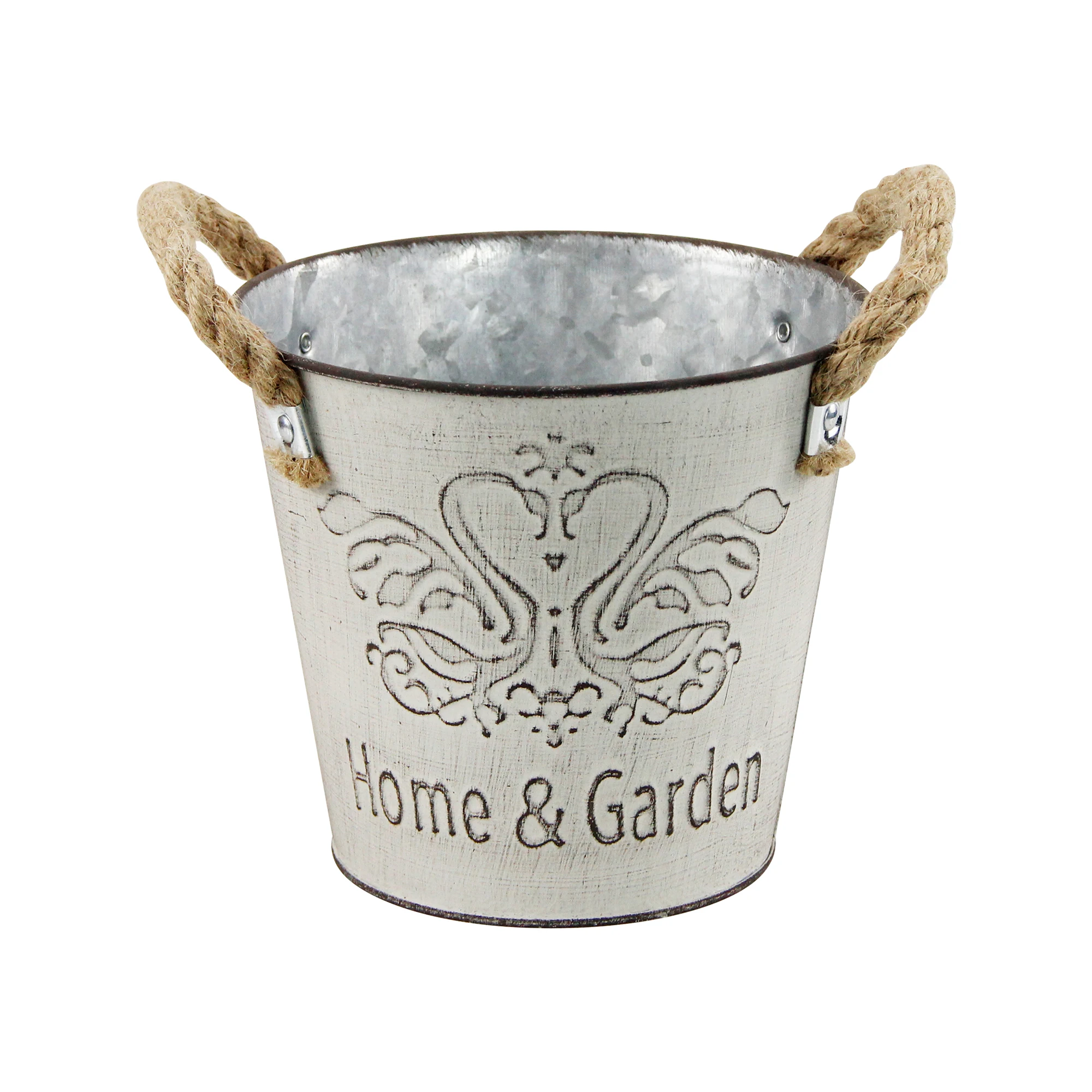 2021 Galvanized Metal Flowers & Garden Planter Pot/Outdoor Galvanized Flower Planter