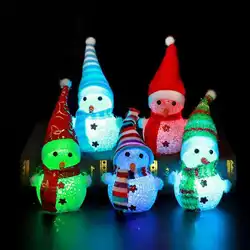 Light Up Cheap Christmas Glitter Snowman Gifts Toys Flash Led Toy Christmas Gifts Decoration Promotion Led Christmas Snowman