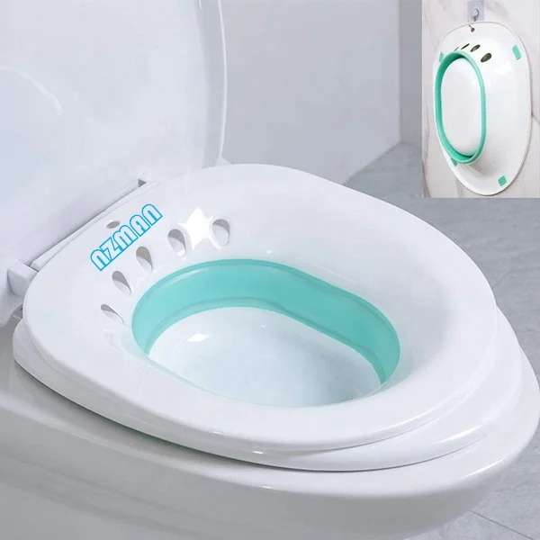 NZMAN Sitz Bath for Toilet Seat - Postpartum Care, Soothes Hemorrhoids & Perineum -  Collapsible Yoni Steam Seat for Toilet