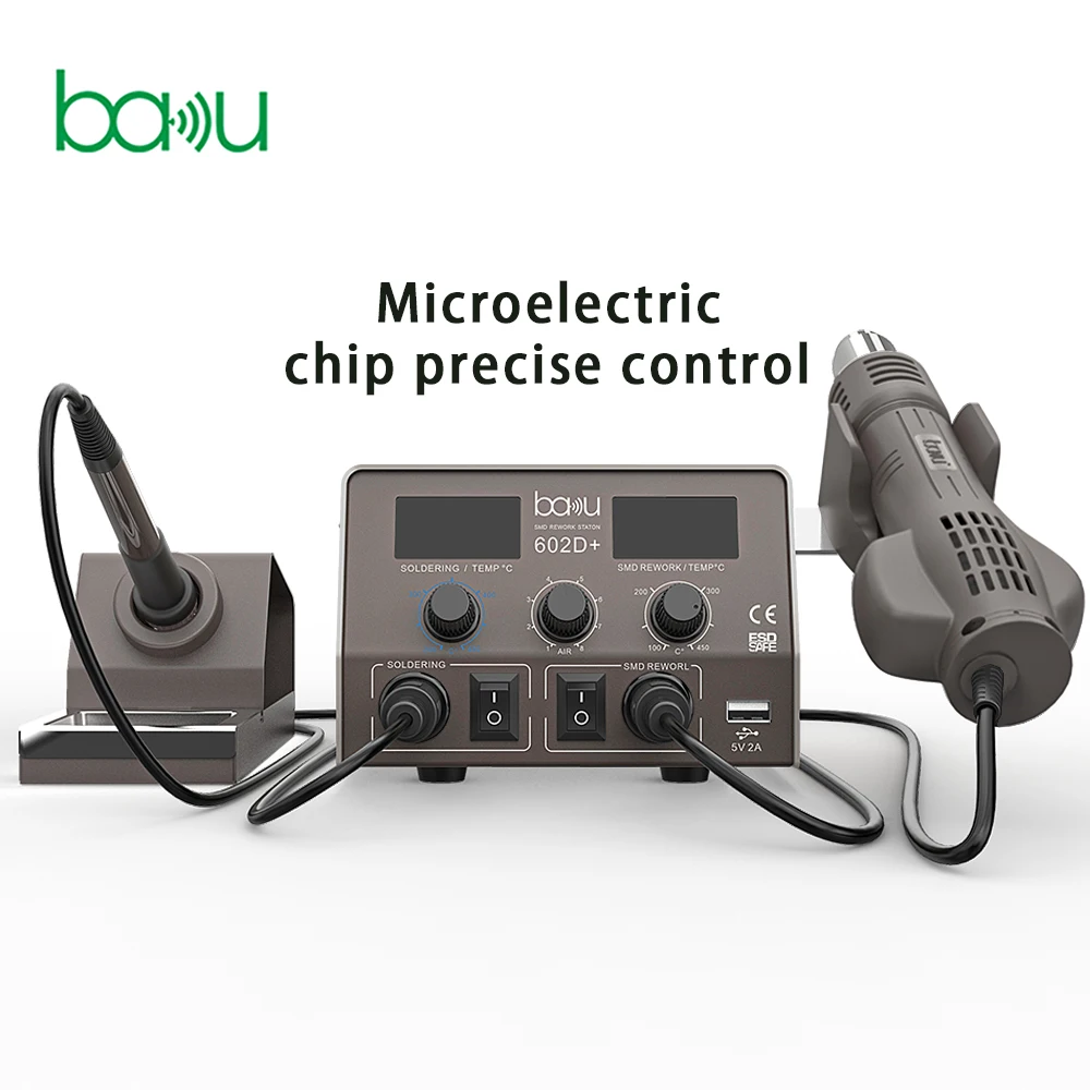 Updated product soldering rework station BAKU ba-602D+ welding equipment cell phone repairing soldering stations