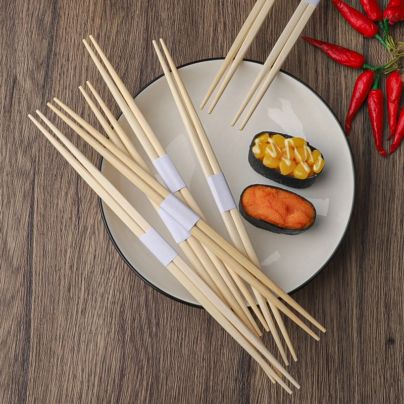 Natural and Harmless Japanese Style Cutlery Disposable Bamboo Two Point Chopsticks Suitable for Weddings