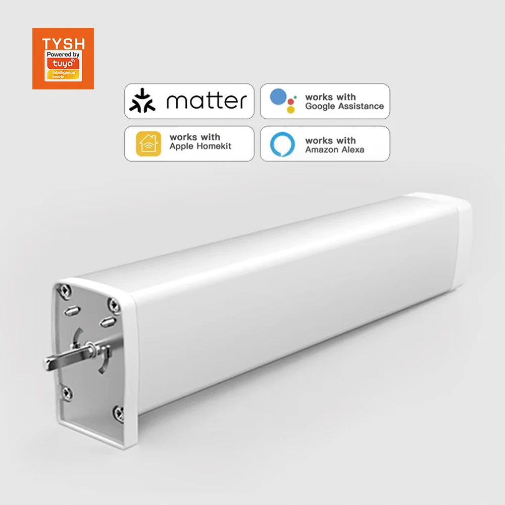 TYSH Matter Over Wifi Slide Smart Curtain Motor With Diy Rails Alexa Google Home Matter Wifi Curtain Motor Curtain Track