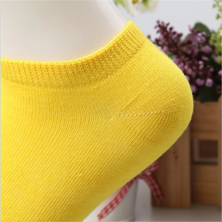 HF Hot selling cheap candy color women boat socks fashion versatile student pure color ankle socks