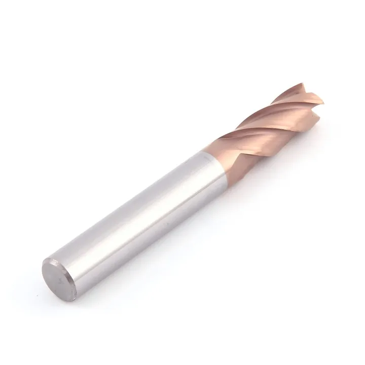 High-Speed 4-Flute Tungsten Steel Carbide End Mill Cutter HRC55 Flat Tool Low-Cost 6-Flute Option Available