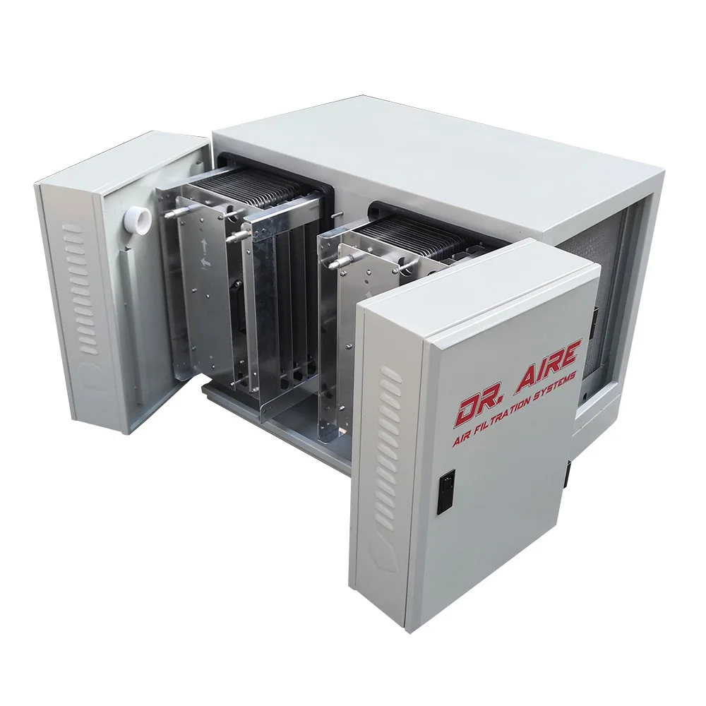 98% Fume Removal Rate Commercial Kitchen Electrostatic precipitator Air filtration with Uv light