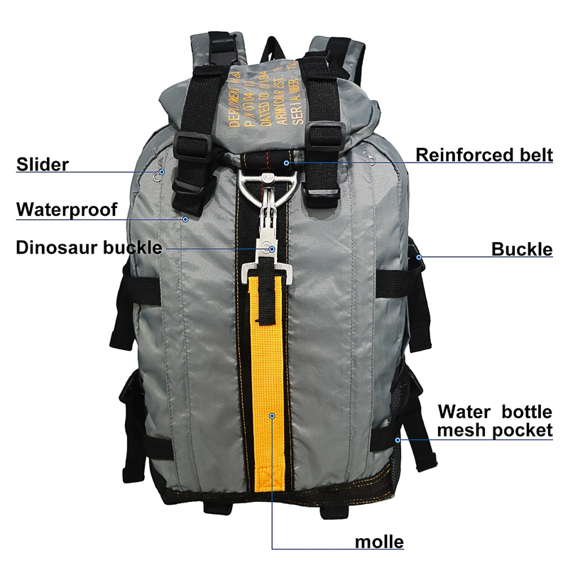 US inventory AIR Force Parachute Buckles Rucksacks Nylon Tactical Backpack Deployment Bag Military Molle Bug Out