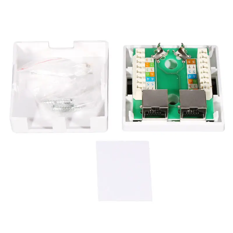 RJ45 Junction Box CAT5e CAT6 Network Connector 2-port female-female Desktop Extension Cable Box