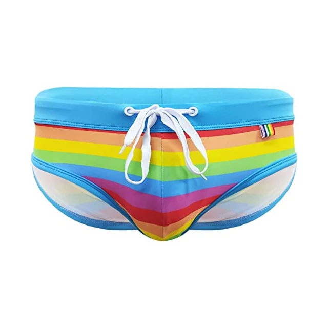 Mens Stripe Swim Trunks Quick Dry Swimming Shorts Hawaiian Casual Swimwear