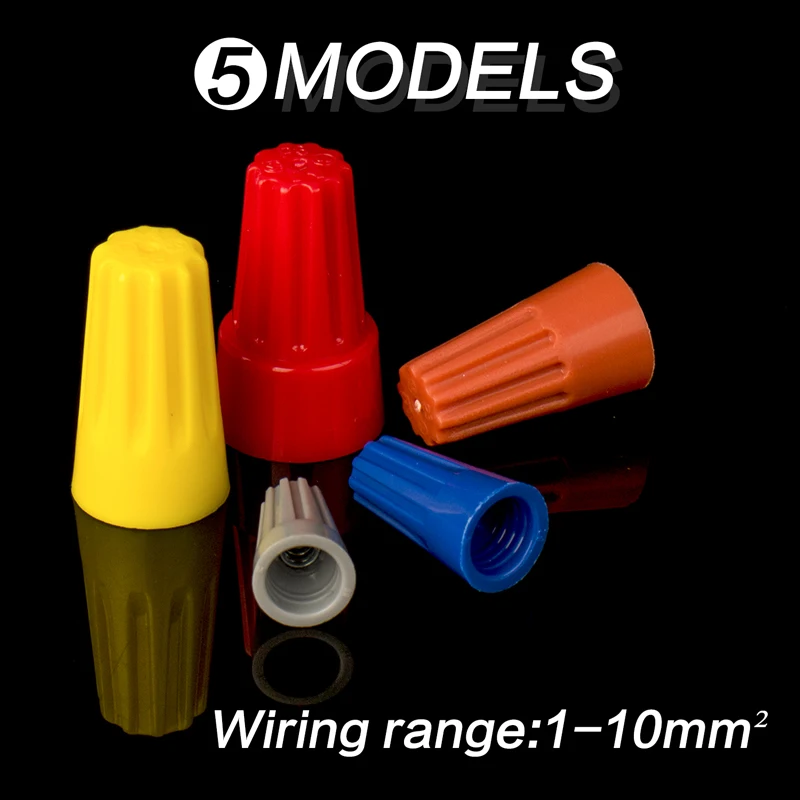 Screw-on wire connector wiring crimping hat screw rotating terminal spring closed terminal twist nut connector terminal hat