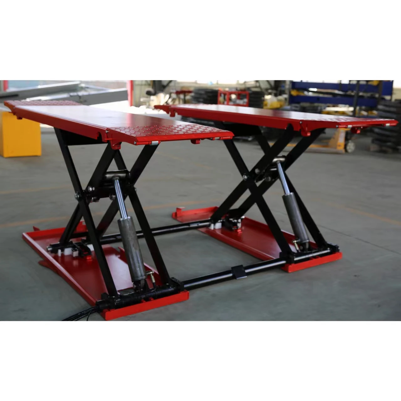 Автомобильный подъемник YL635B средней высоты ножничный пневматическая разблокировка подъемная