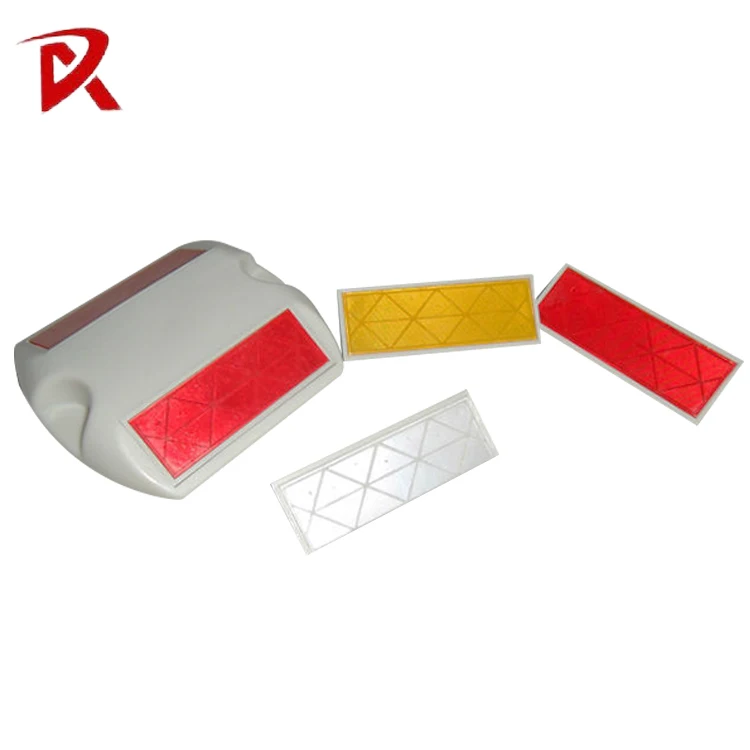 Красно-желтый высокояркий пластиковый отражающий панельный дорожный отражатель