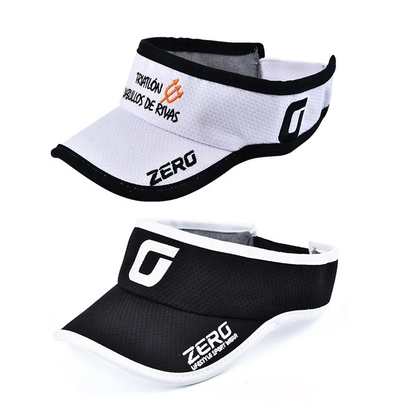 Polyester lightweight sports running visor with custom logo