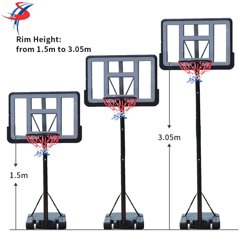 Q003-21a professional adjustable outdoor portable basketball stand, detachable, basketball stand for children and teenagers