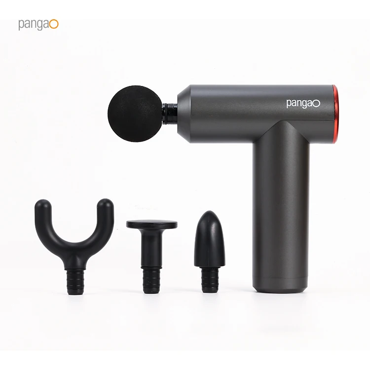 High Quality Rechargeable 4 Heads Mini Deep Tissue Quiet Percussion Body Fascia Massager Gun