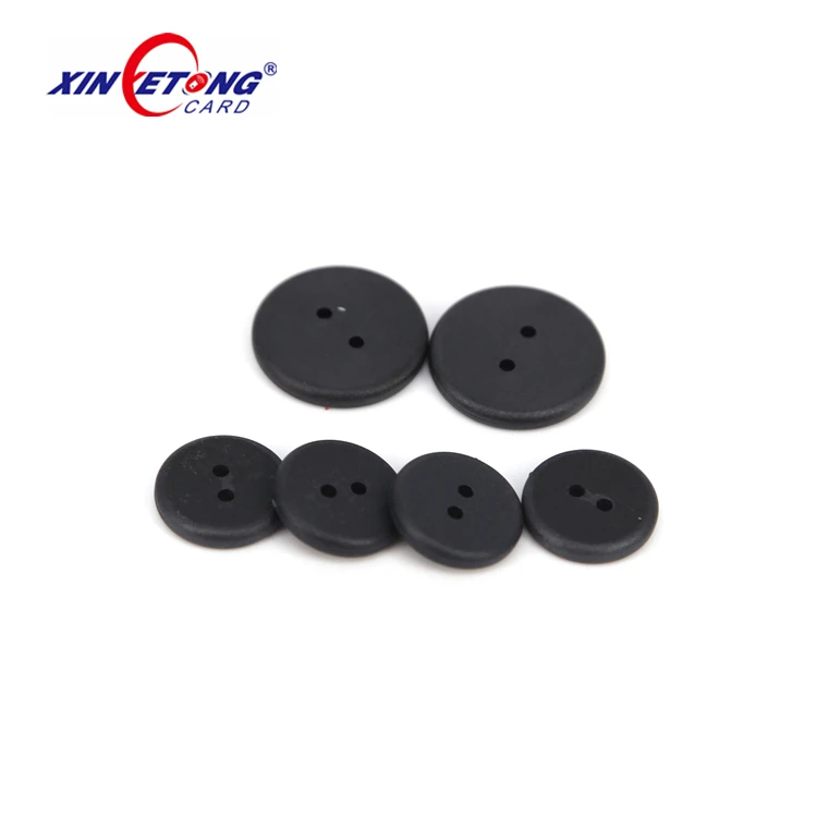 ISO15693  Waterproof Cloth Button Coin PPS RFID Tag Laundry  I CODE SLIXP PPS RFID Disc Tag