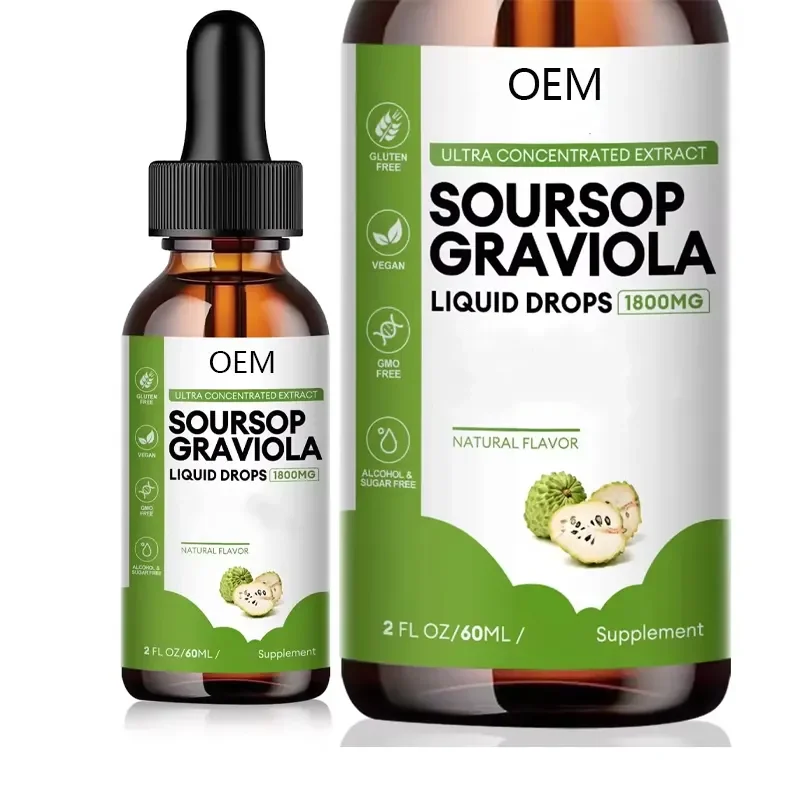 Частная этикетка добавка растительный экстракт sourssop Graviola фруктовые жидкие капли