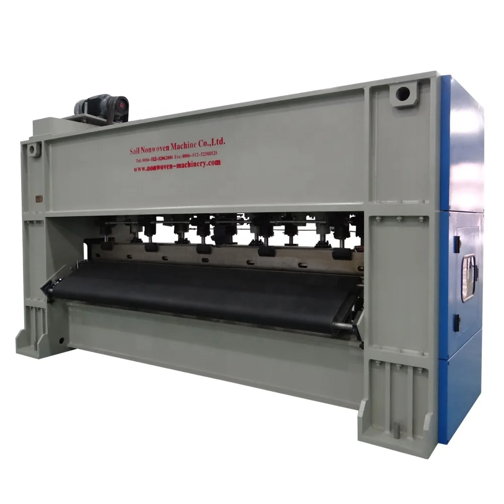 High capacity automated computer control needle punch geotextile nonwoven machine