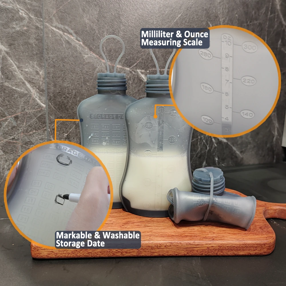 wholesale reusable breast milk cooler storage bags bpa free baby  food silicone breast milk storage bag