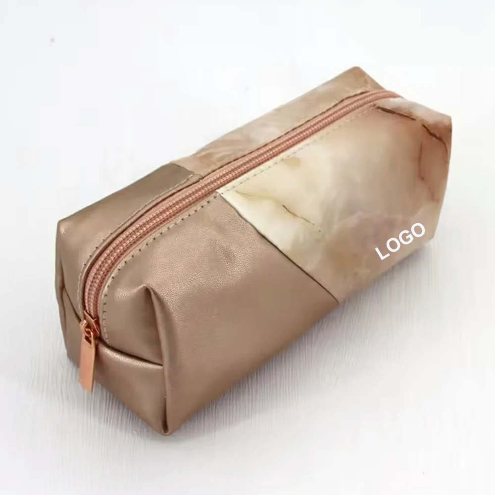 Zipper Bag PU Leather Small Pencil Pouch Cosmetic Pouch Blush Bag Makeup Brush Beauty Skin Care Pouch Cosmetic Toiletry
