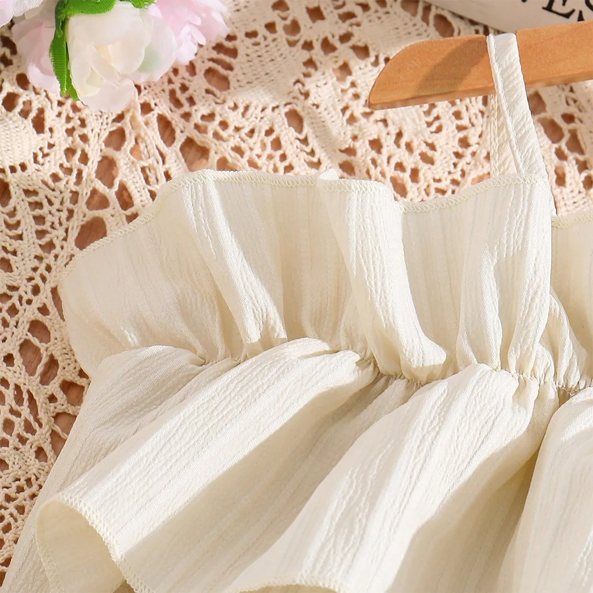 2023 Summer Children Outfits Wholesale Off Shoulder Solid Color Tops Skirt Two Piece Big Kids Clothes Girls Clothing Sets