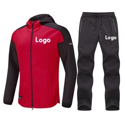 Lidong new tracksuit for men plain cotton hoody sweat suits wholesale Hoodie and Jogger Pants Suit outdoor tracksuit set