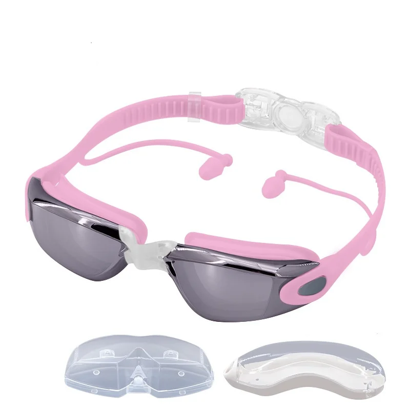 Wholesale Fashionable Silicone Swimming Goggles Waterproof and Anti-Fog Design for Men Women Adults for Diving