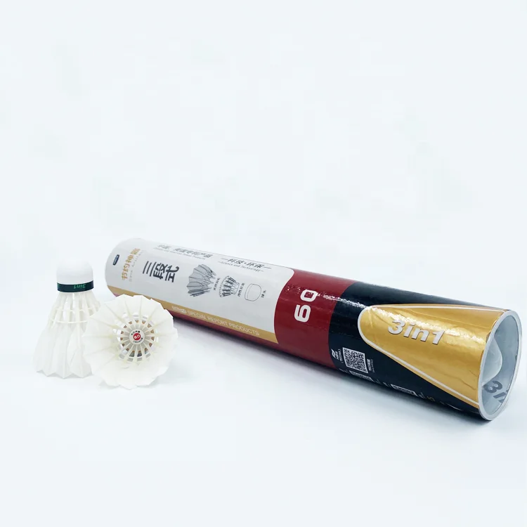 3in1 Badminton Dmantis D60 Shuttlecock Super Durable Natural Feather Shuttlecock For Training and Competition