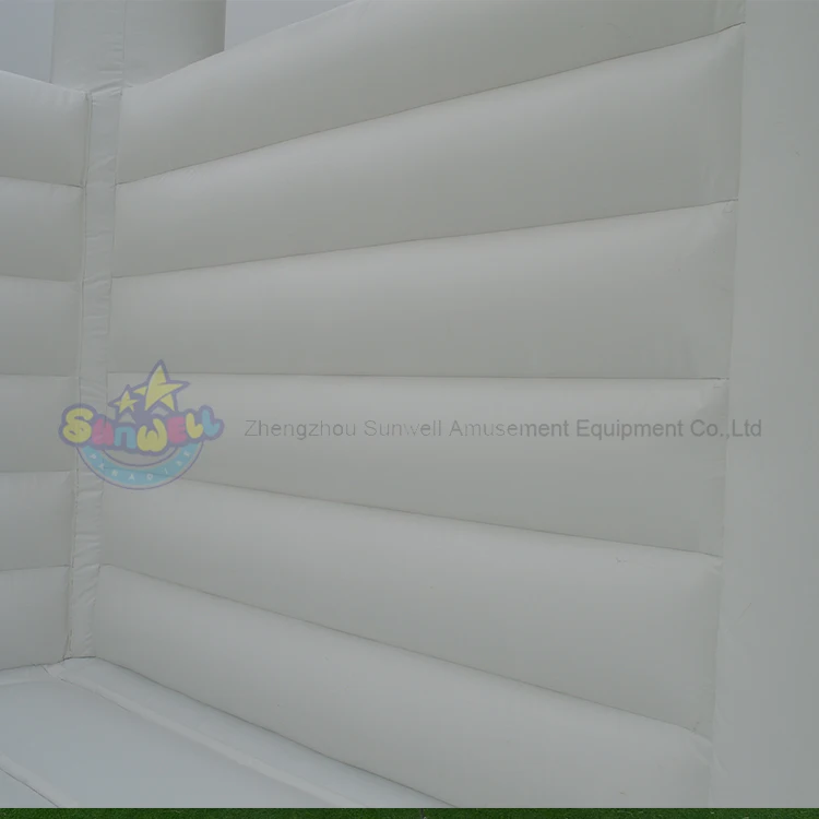Pretty mini white wedding indoor outdoor white inflatable castle bounce house jumping trampoline for event