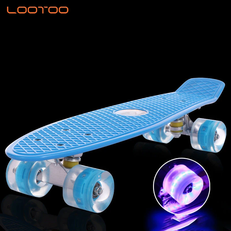 New Skate Board Plastic Colorful Learning Cruiser Skateboard Kids Scooter for Boys Girls Beginner