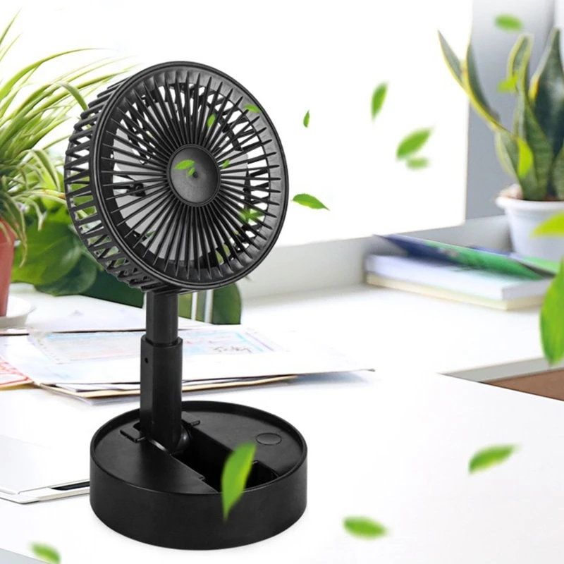 Handheld Usb Charging Small Fan Portable Outdoor Mini Creative Desktop Office Folding Telescopic Fan