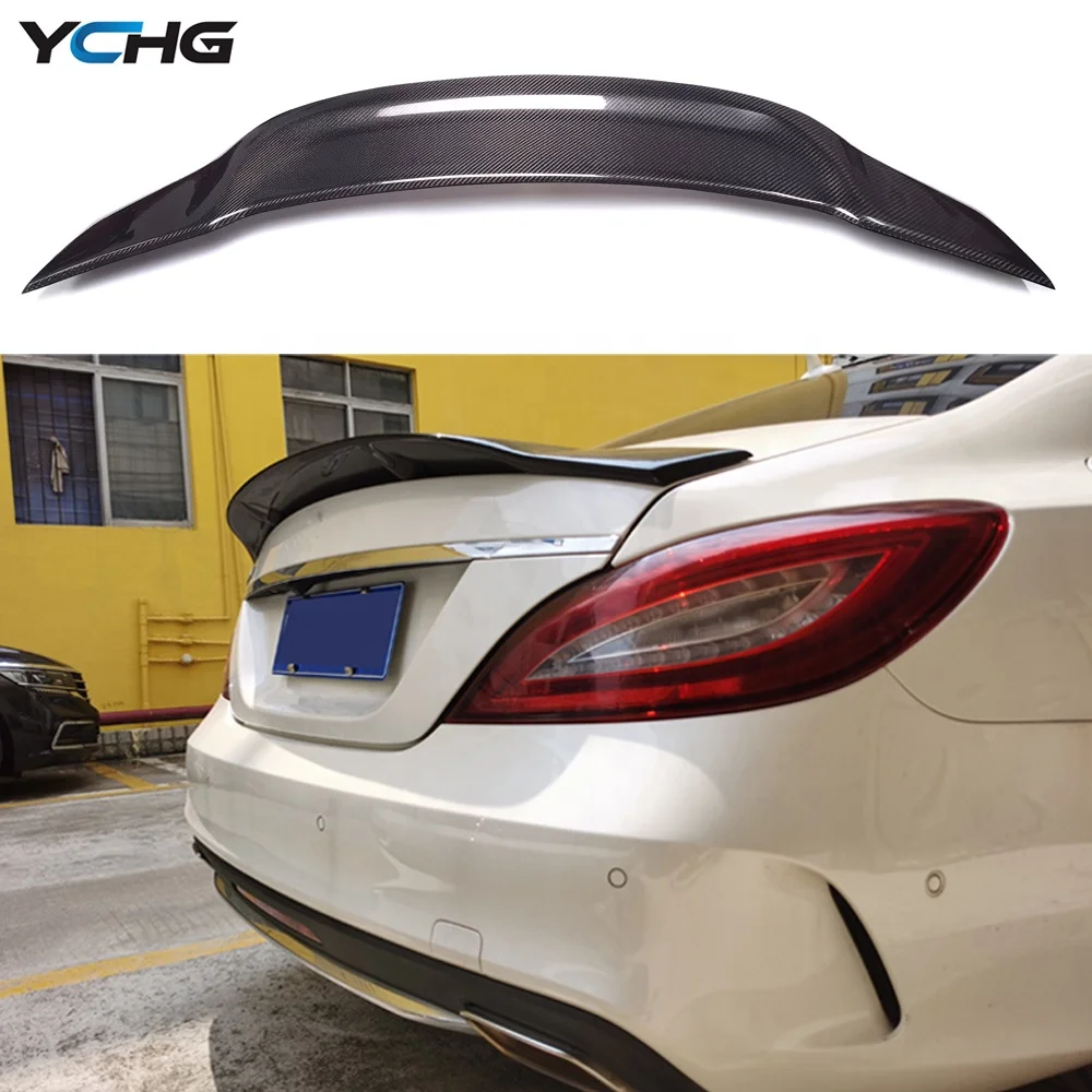C218 R Стильный спойлер из углеродного волокна для Mercedes CLS Class W218 задний багажника 2011-2017
