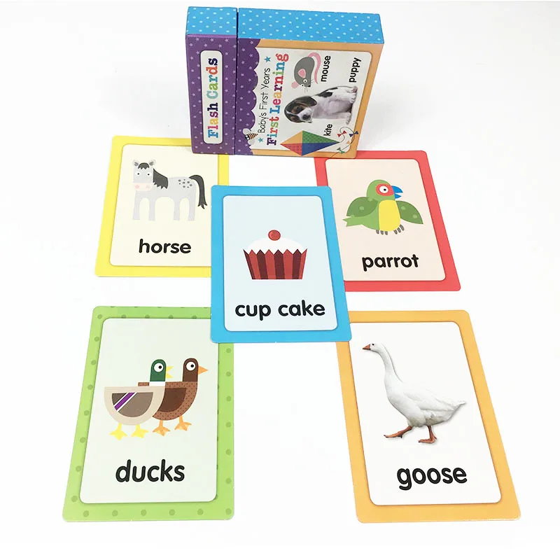 Custom Oem Wholesale Cheap Price Flashcard Game Educational Learning Flash Cards Printing
