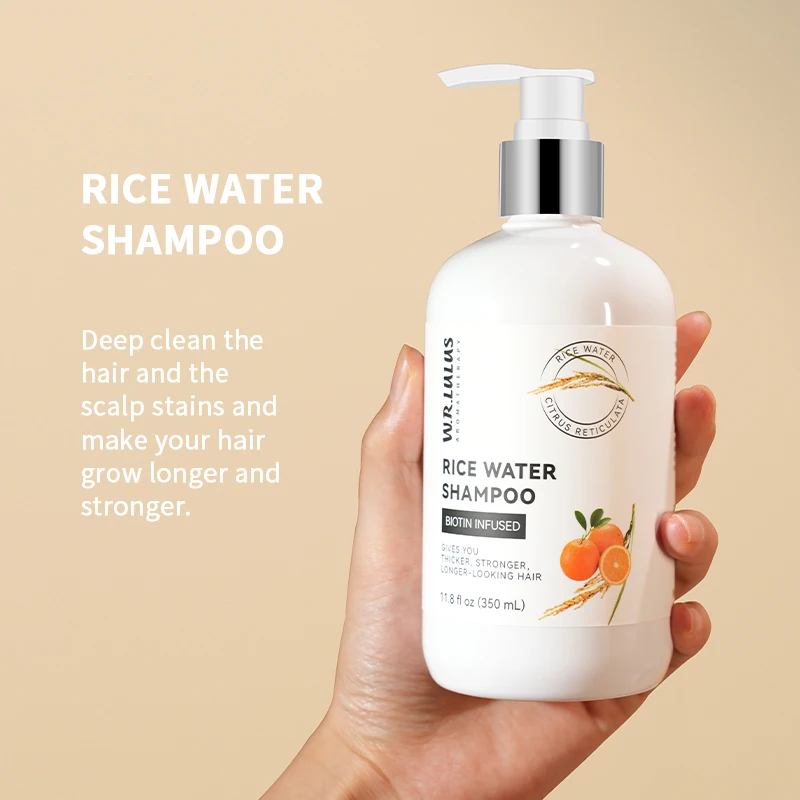 Custom Organic Rice Water Rosemary Shampoo Best Selling Mint Hair Growth Shampoo And Conditioner For Thinning Hair And Hair Loss