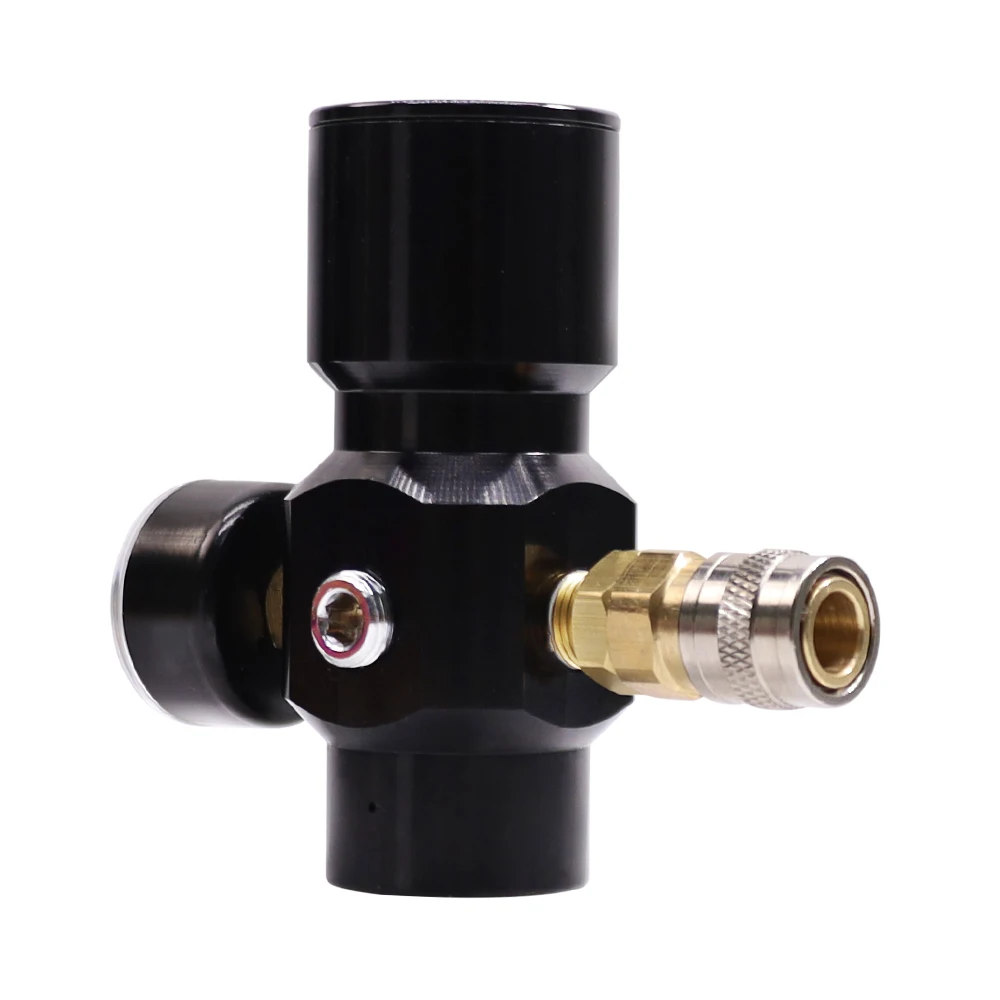 HPA Low Pressure Regulator Airsofta Mini CO2 Regulator Output Pressure 0-200psi With US Foster Coupler 300PSI Gauge