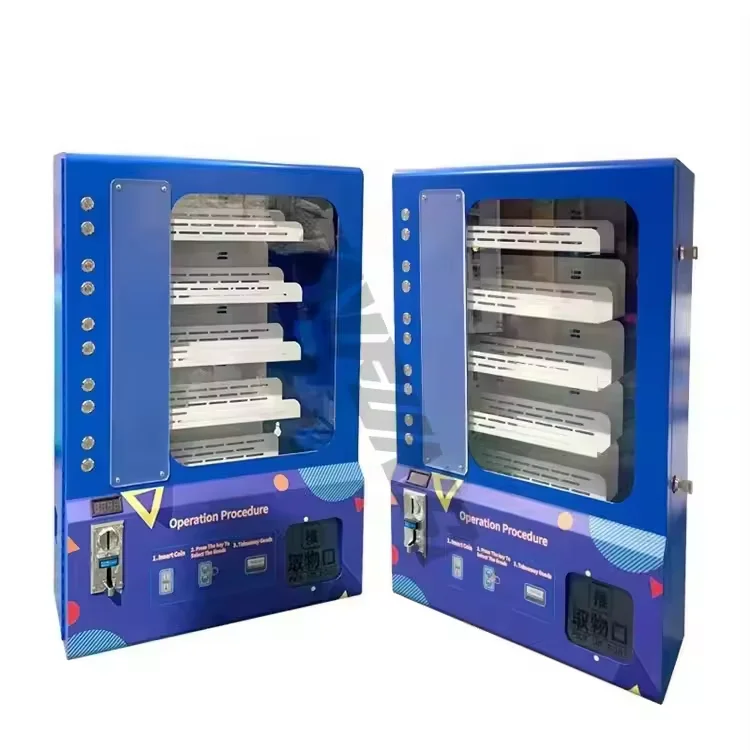 Funpark Hot Selling Blue Combo Vending Machine Small Metal Machine for Foods and Snacks Coin Payment System Sale