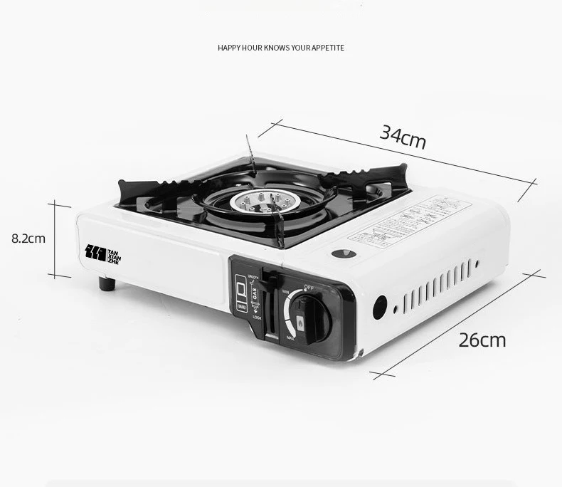 High Quality Beautiful Appearance Low Price Portable Double Burner Butane Small Portable Gas Stove With Cylinder Korea