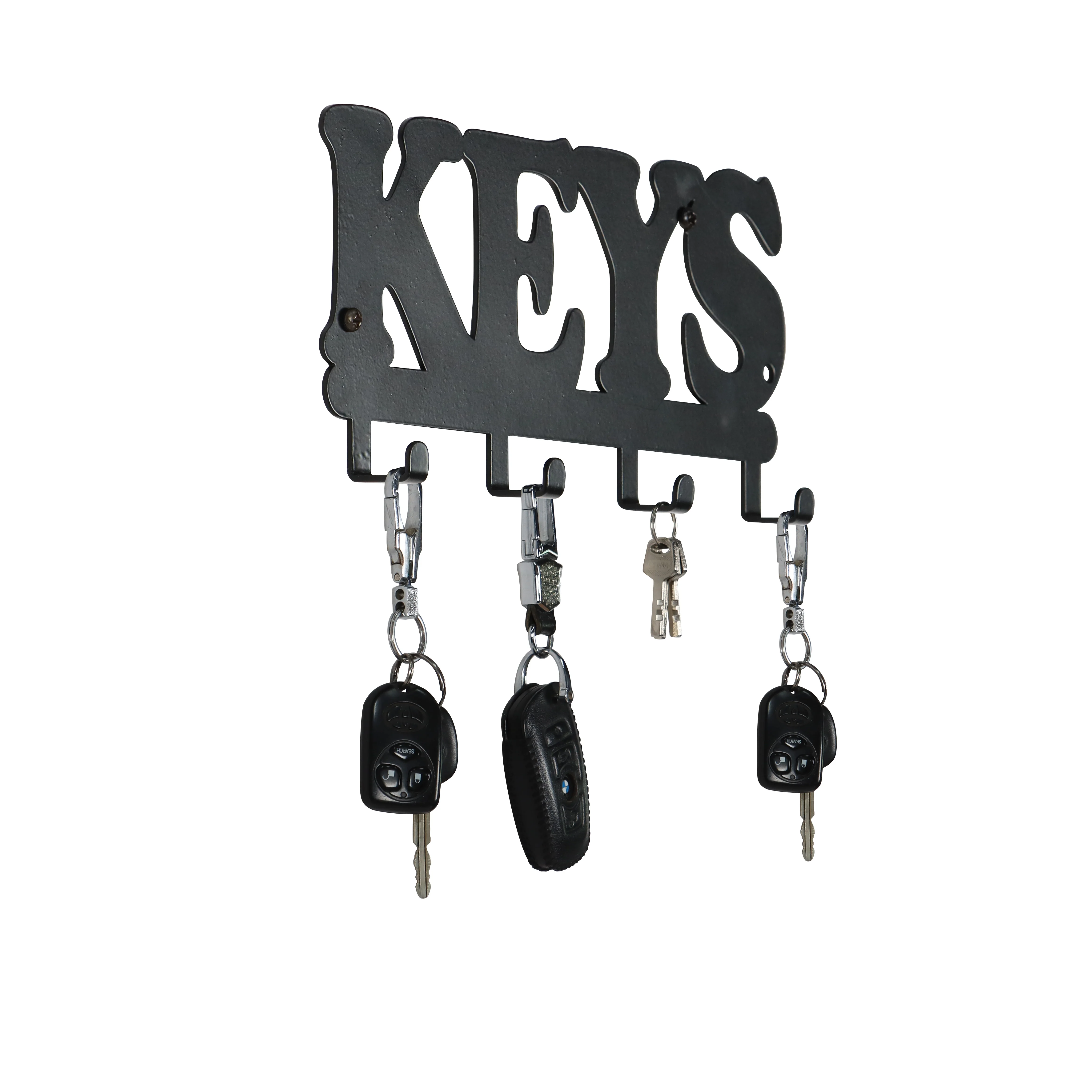 Wall Key Holder Wall Mounted Key Ring Hooks Metal Hanging Key Rack for Wall Decorative