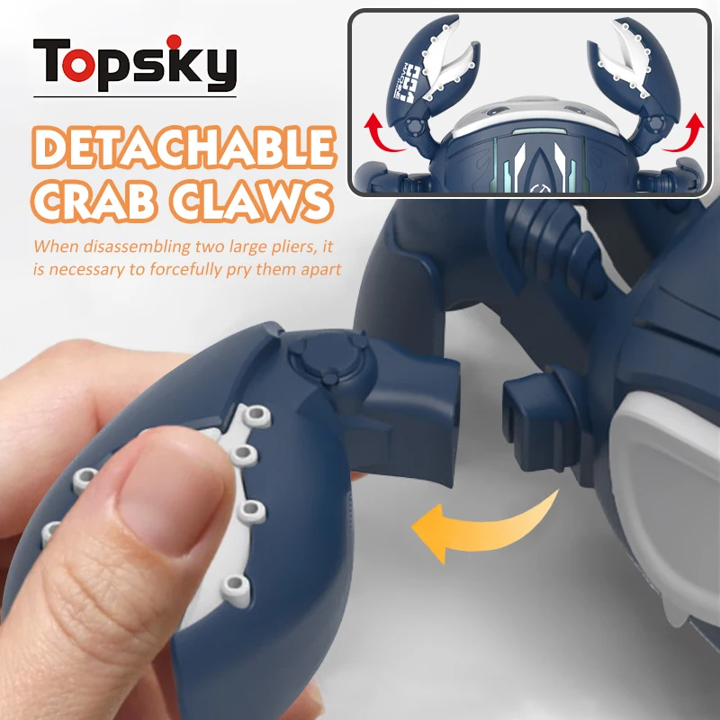 Electric Cartoon Robotic Crawling Crab Toys Battery Operated Universal Induction Walking Movement Educational Crawling Crab Toys