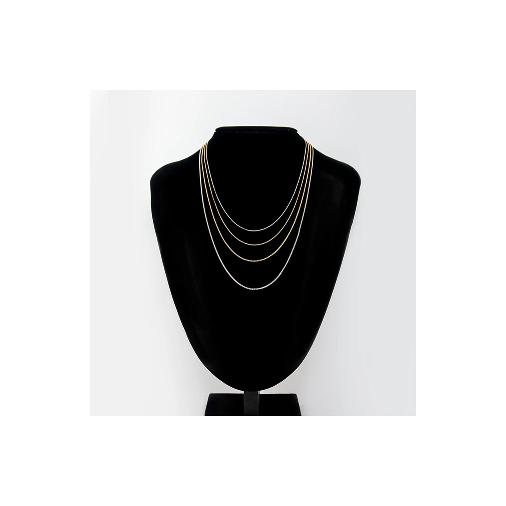 Japanese straight platinum gold box chains necklaces fashion jewerly