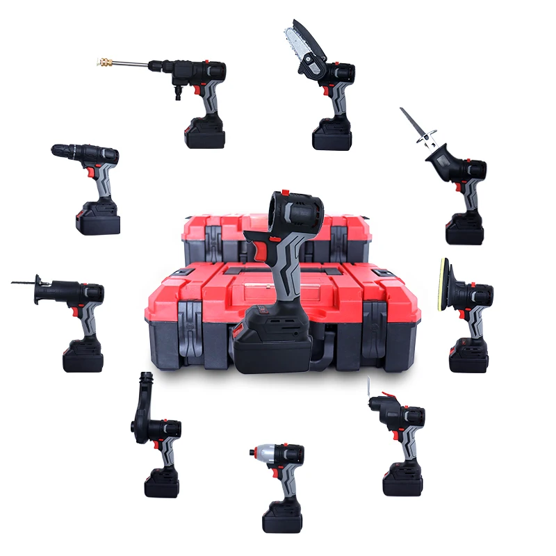 LANDSEA Professional 21V Drill Machine Set Power Tools Cordless Combo Kit Set