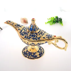 Large sized Factory Wholesale New Aladdin Magic Lamp Metal Exquisite Wishing Lamp Home Hotel Ornament