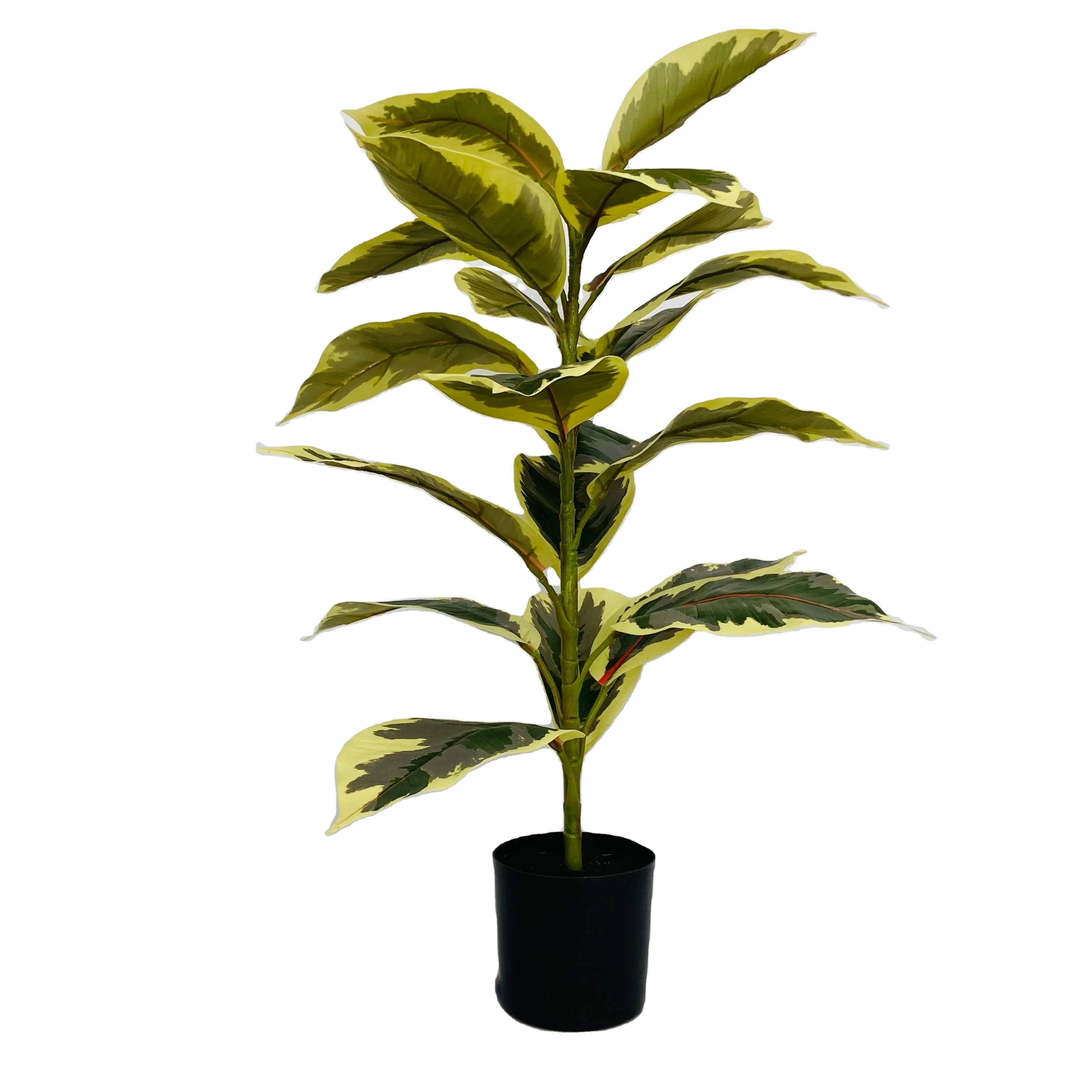 New product 80cm artificial Oak Ficus tree in pot for indoor office home garden decoration