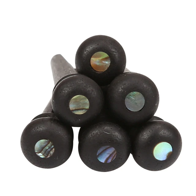 High Quality Phenomenal Tone and Sustain Abalone Ebony Guitar Bridge Pins