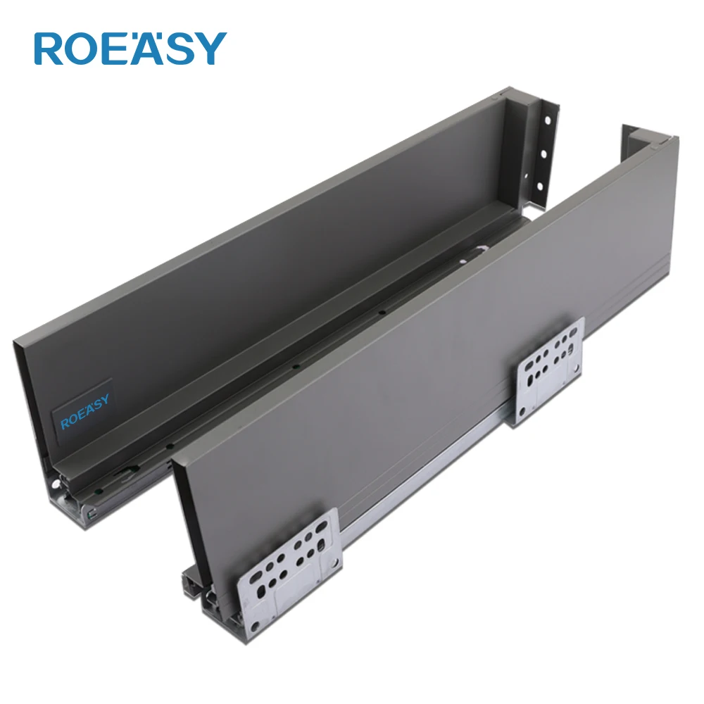 Мебель ROEASY оборудование система выдвижных ящиков для кухонного шкафа сверхмощные мягкие открытые тонкие металлические коробки