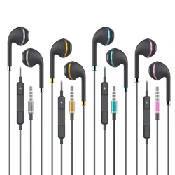 B63 Hot Sale Universal Mobile Handsfree Headphones Music 3.5mm Earphone Wired Earphone in Ear with Mic