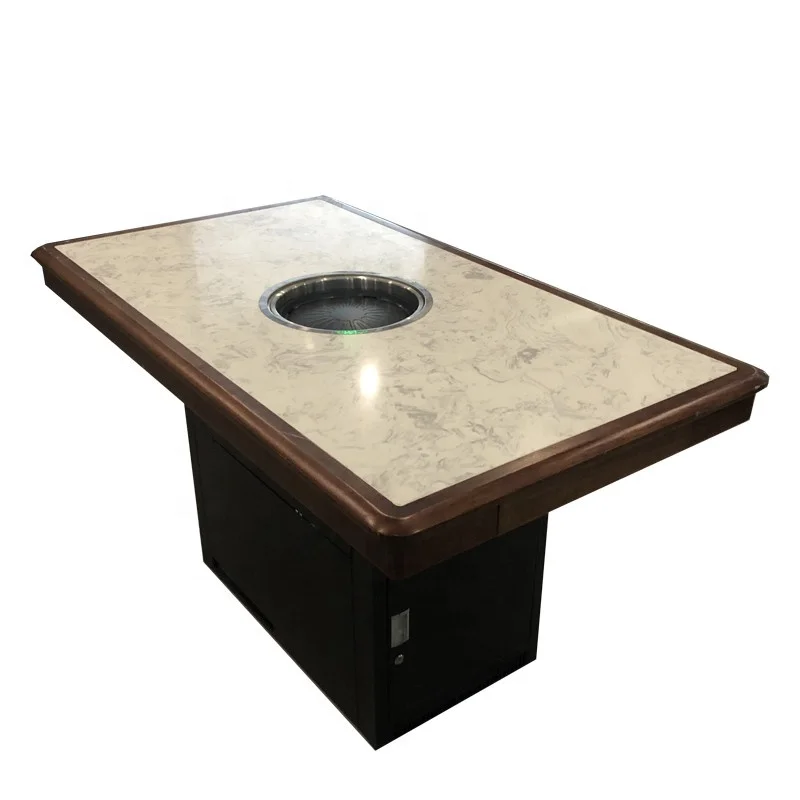 Korean BBQ Tables for Restaurant Electric Chinese Factory Direct Supply Smokeless Barbecue Grill Table