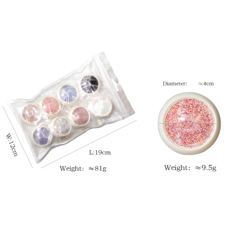 Color Glitter Powder for beauty art nails 12Jars/BoxGP4 Manicure & Pedicure Set