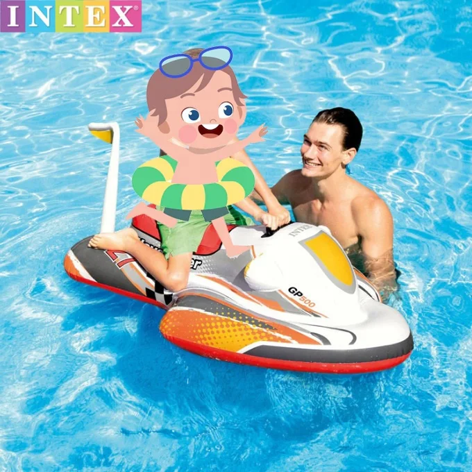 Intex 57520 Children Toy Wave Rider Ride-on With Handle Inflatable Swimming Pool Floating